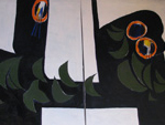Roger Large, Diptych 1 (aB), (165), oil, 173x117cm, £3,200